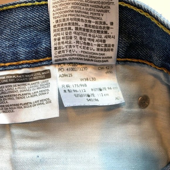 Levi's 550 Jeans Mens 38x30 Relaxed Fit Straight Leg Red Tab Medium Blue Denim - Picture 10 of 12